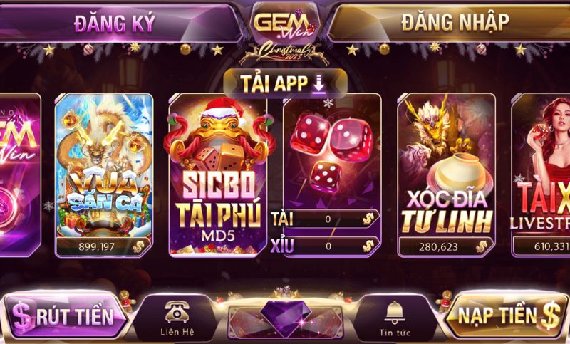 Các trò chơi dễ dành chiến thắng tại game bài đổi thưởng Gemwin