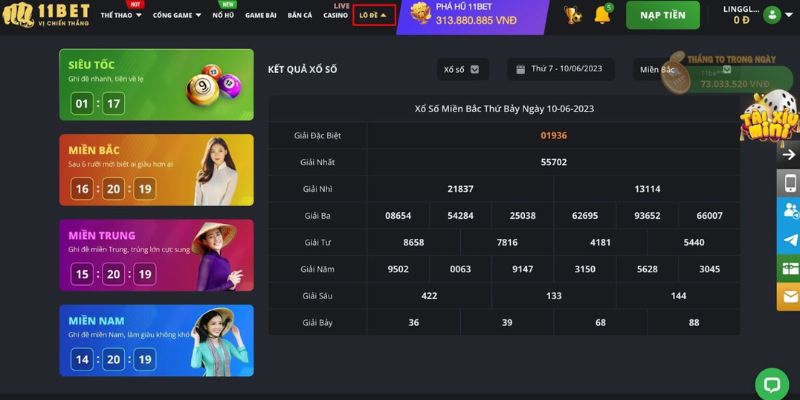 Nhà cái 11Bet có giao diện thân thiện 