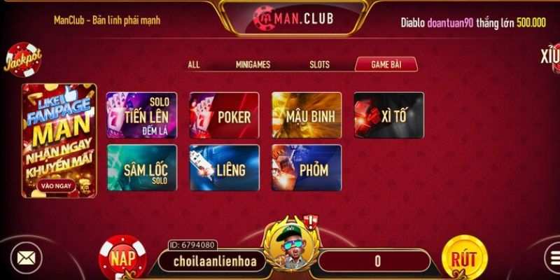 Cổng slot game ManClub