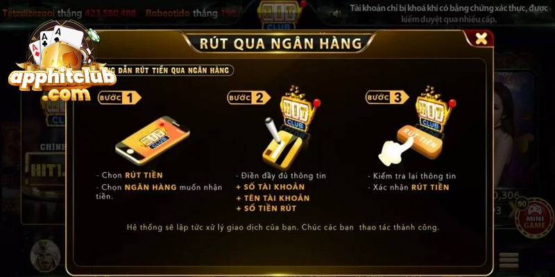 cách rút tiền HitClub