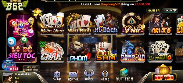 chơi game b52 trực tuyến