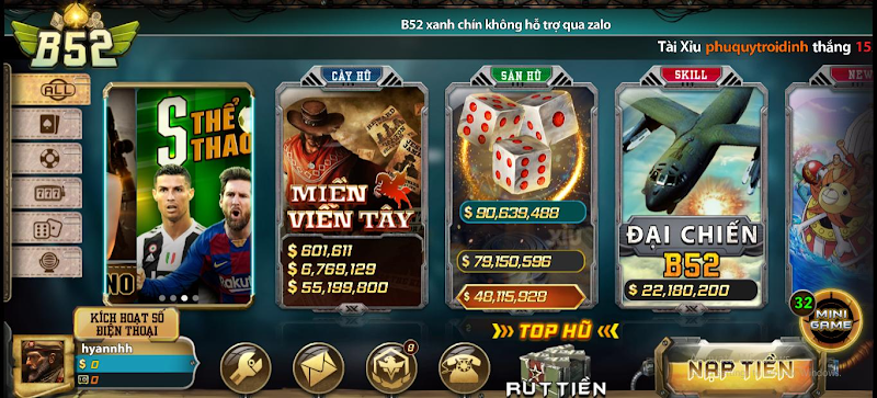 cách chơi game bài b52