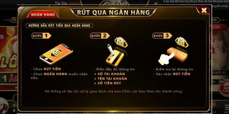hướng dẫn rút tiền go88 nhanh chóng